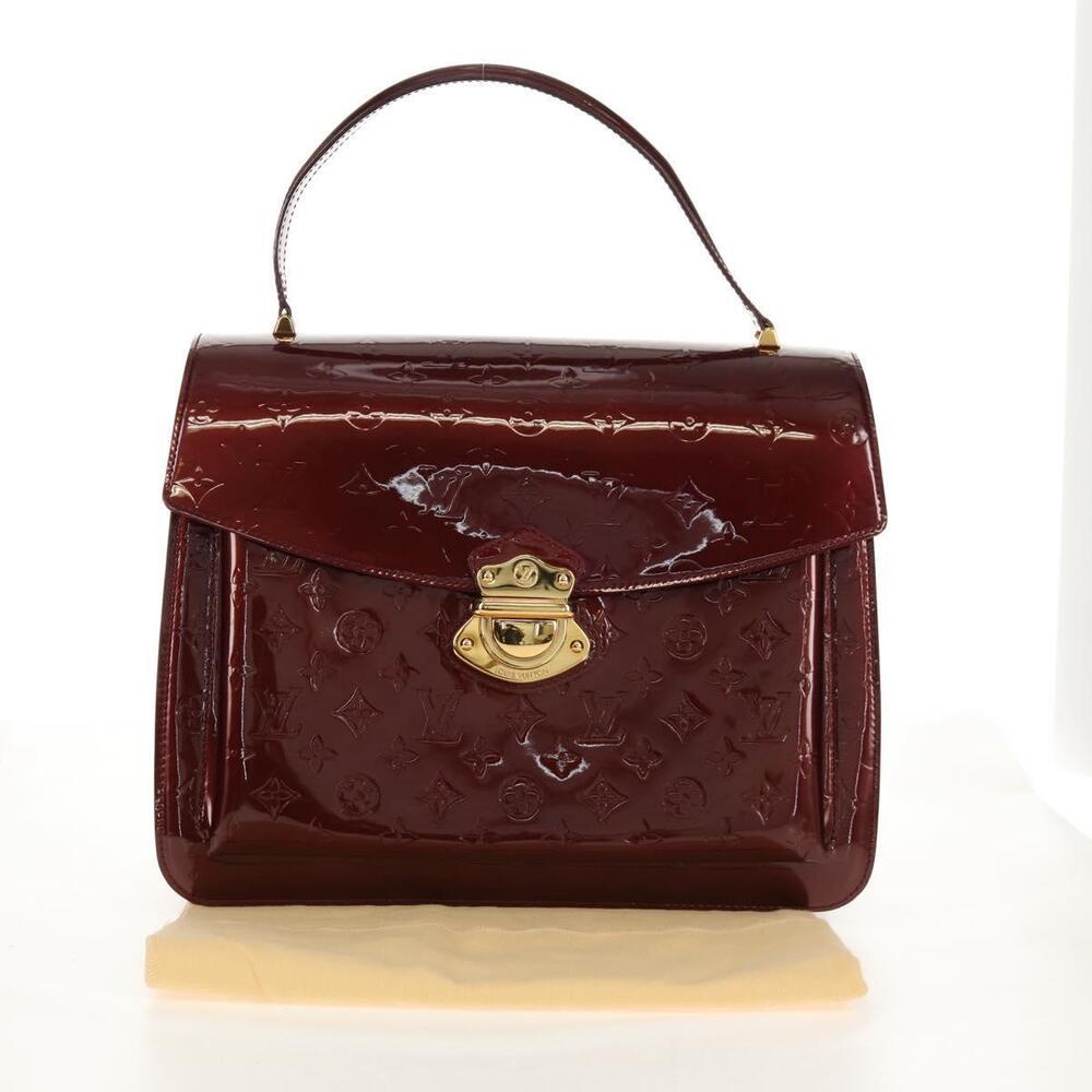 LOUIS VUITTON Monogram Vernis Romaine Hand Bag Rouge Favist M91393 Auth 151670AV - Picture 12 of 16